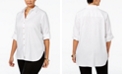 Calvin Klein Plus Size High-Low Button-Front Shirt